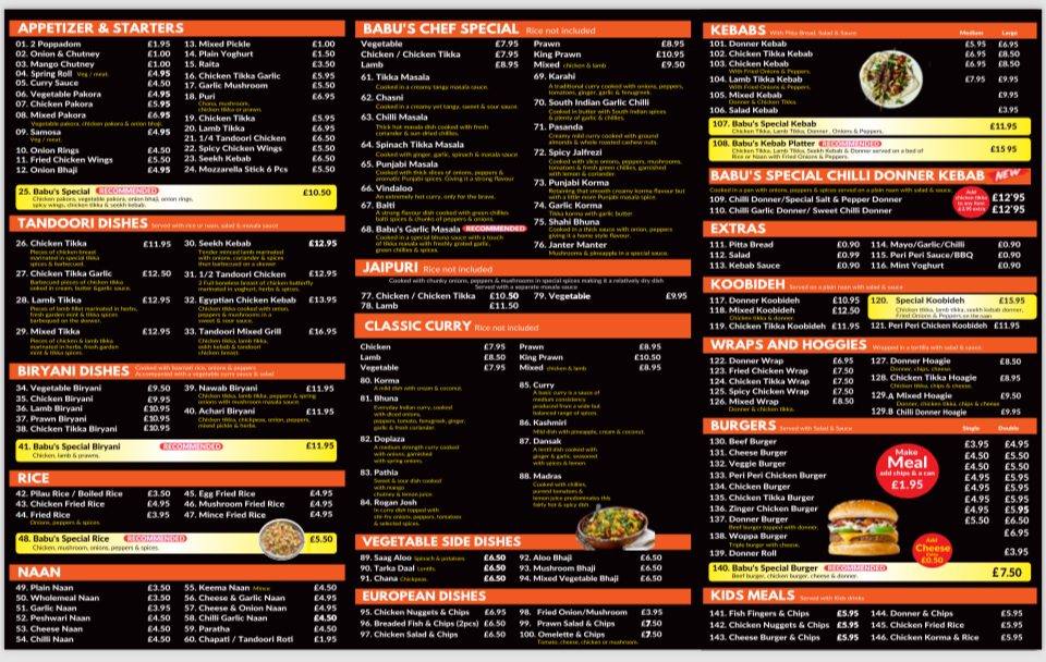 Menu Babu's-2